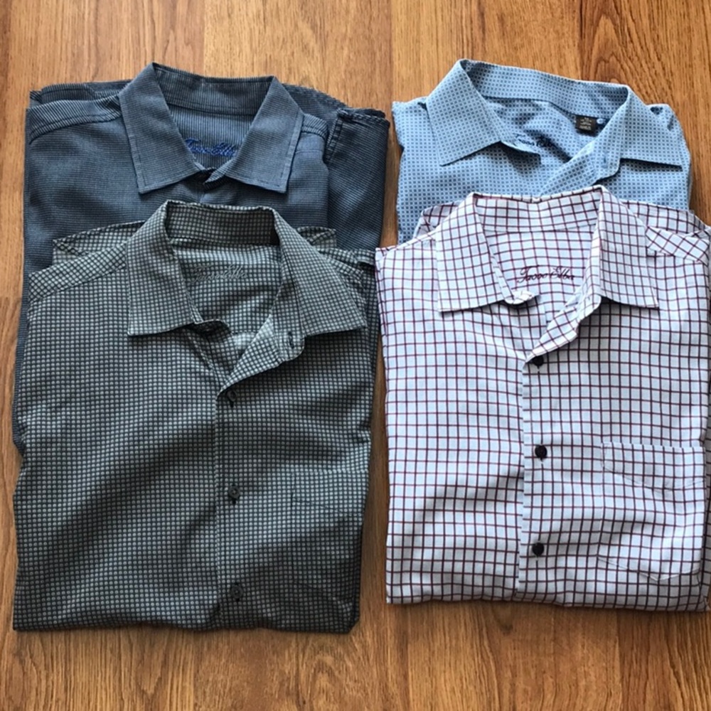Tasso Elba Bundle of 4 Dress Shirts M 15-15 1/2